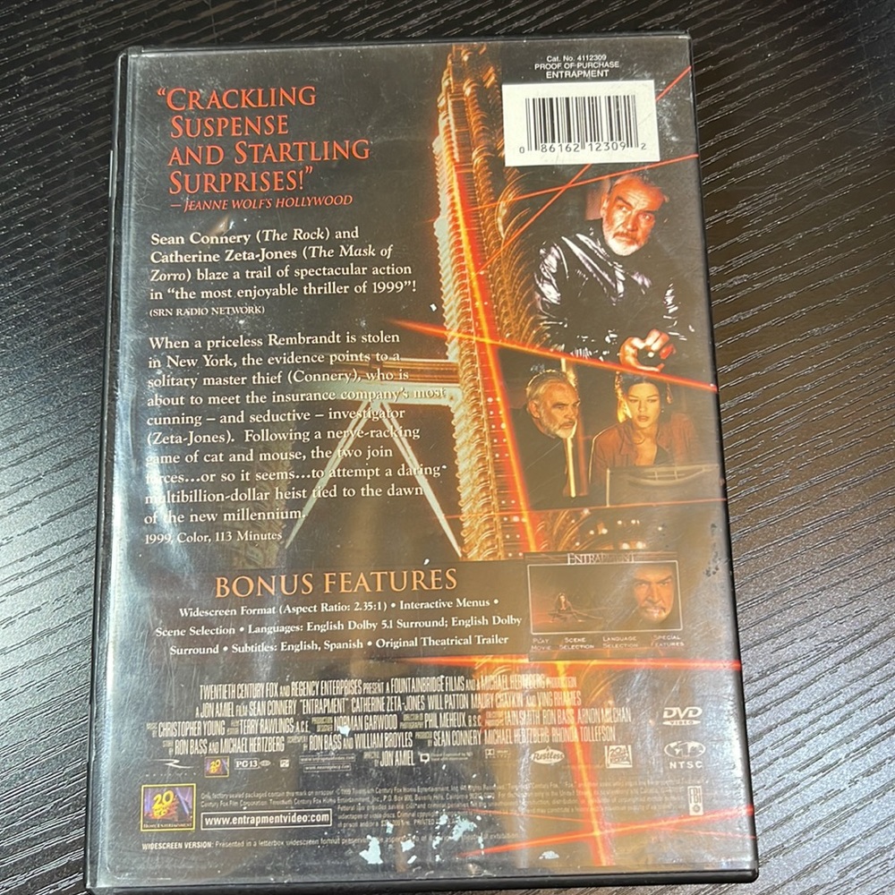 Entrapment DVD 📀 - Picture 3 of 3